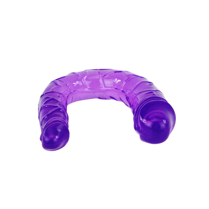 Consolador doble Baile de gel flexible en lila