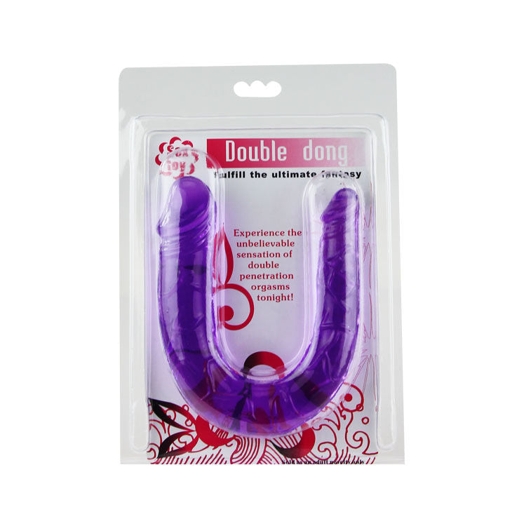 Consolador doble Baile de gel flexible en lila