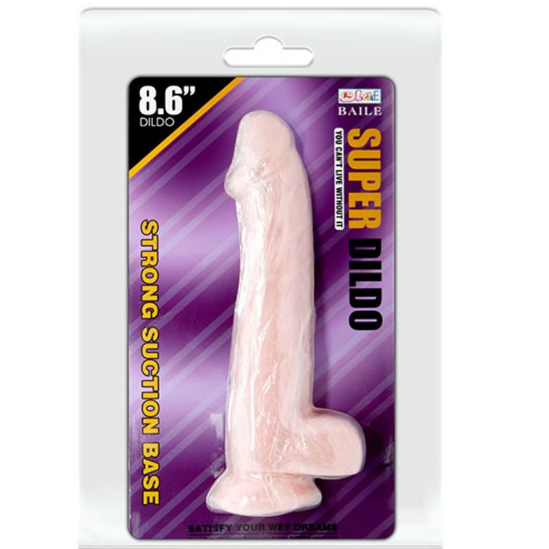 Baile Super Dildo 22 – Dildo realistico con ventosa, 22 cm