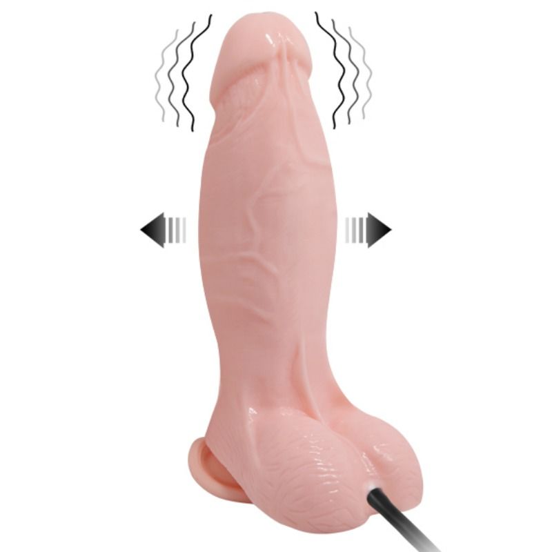 Baile — Gode vibrant et gonflable réaliste 18.8 cm
