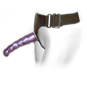 Strap-on a mutandina Baile lilla con doppio dildo per il punto G da 17 cm