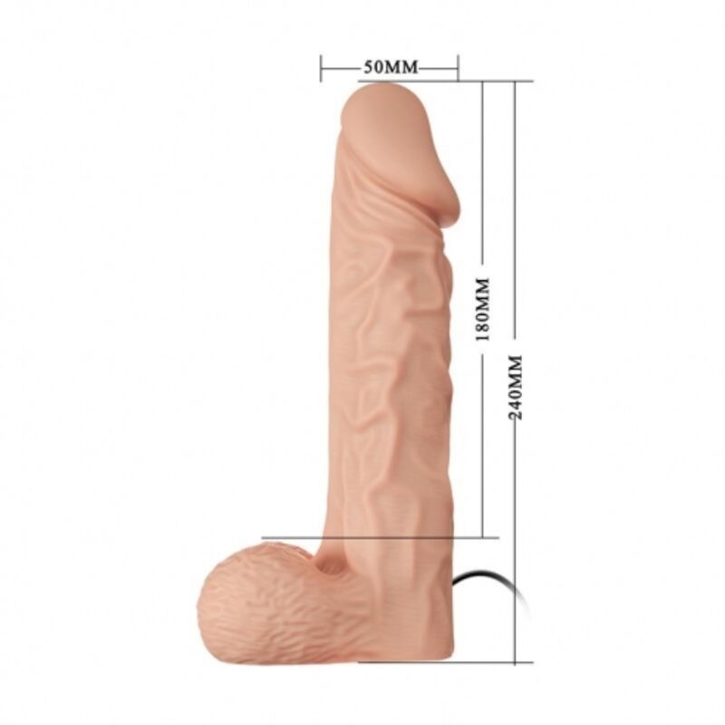Baile Ultra Passionate – Arnés con consolador vibrador, 24 cm