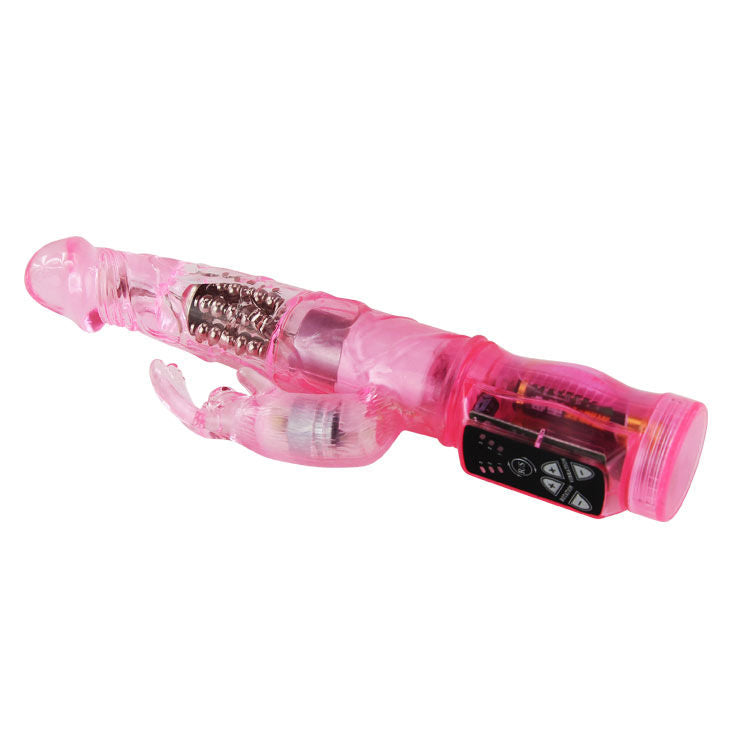 Baile — Mini rotateur lapin rose avec superstimulateur