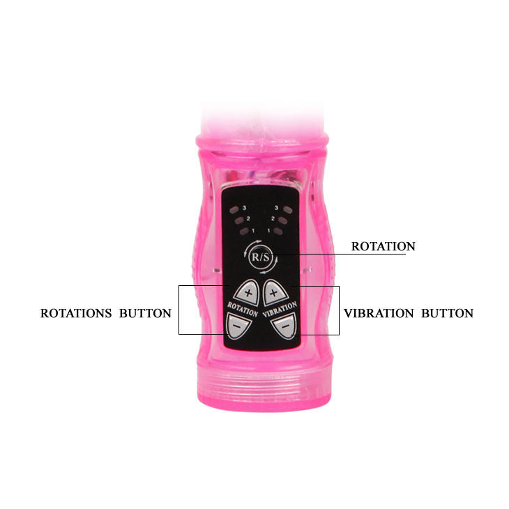 Mini vibratore rabbit rotante Baile rosa