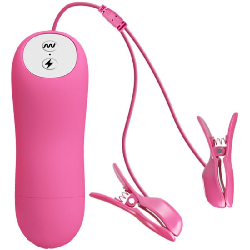 Baile — Pizzas ondes romantiques avec vibration et électrochoc fuchsia