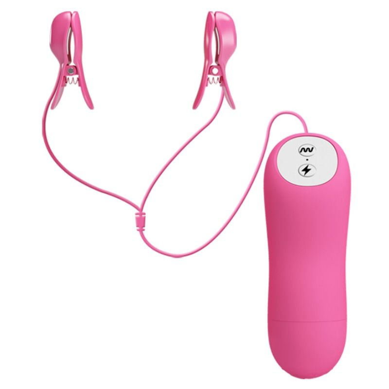 Baile — Pizzas ondes romantiques avec vibration et électrochoc fuchsia