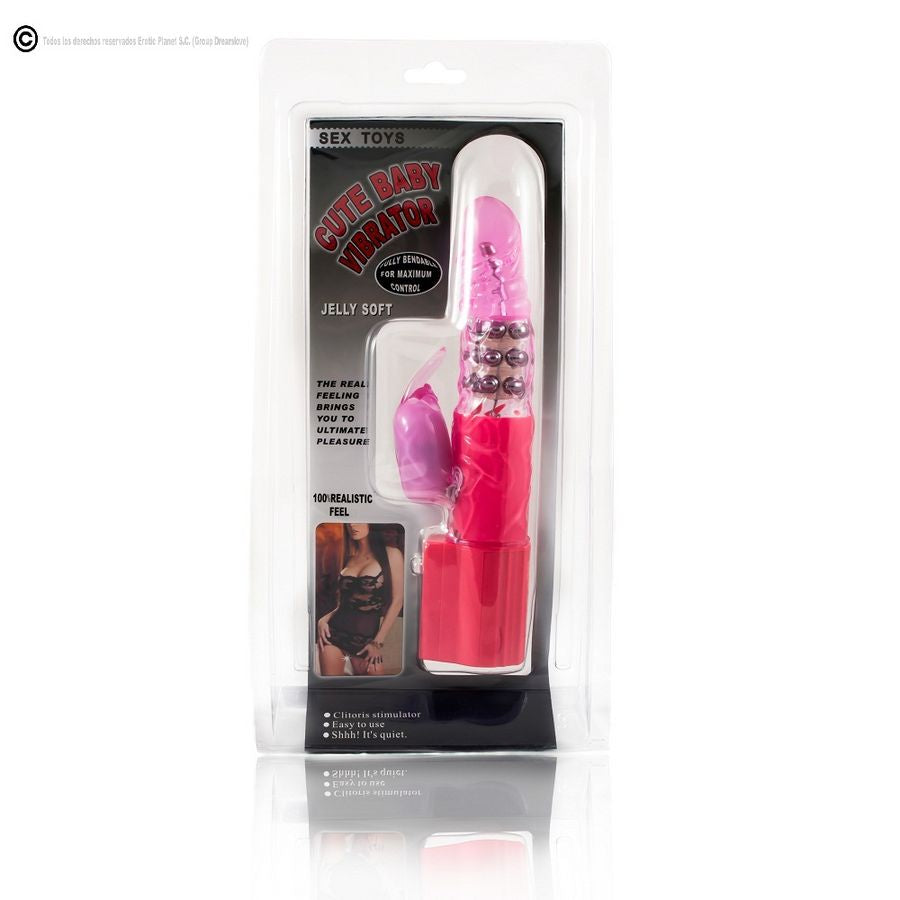 Baile — Rotateur de lapin rose avec superstimulateur