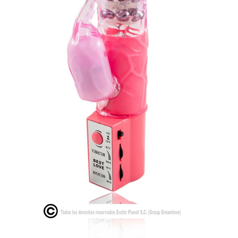 Baile — Rotateur de lapin rose avec superstimulateur