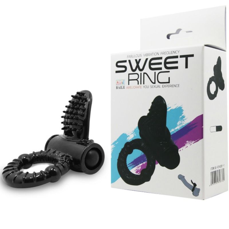 Baile Sweet Ring – Vibrierender Penisring mit Rillen und Noppenzunge