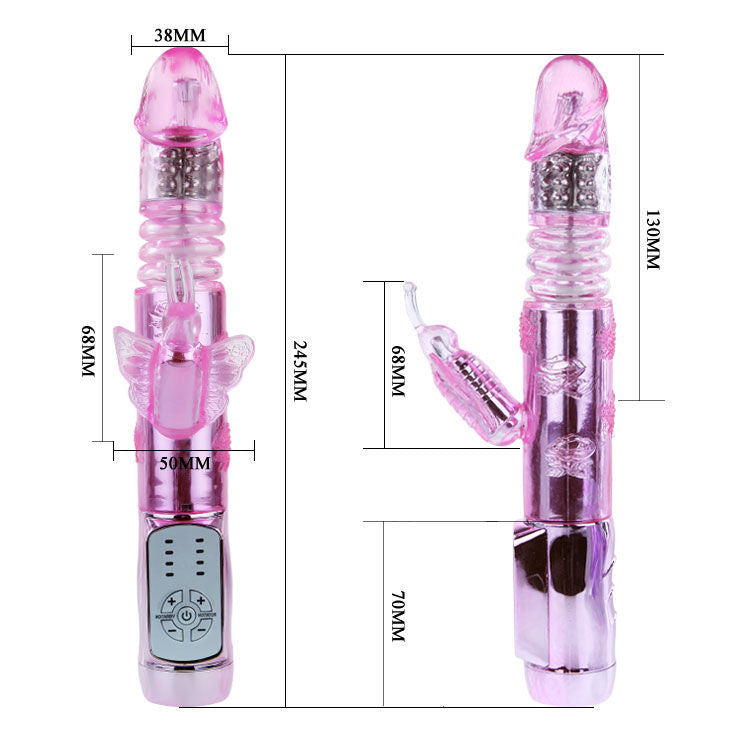 Vibratore rabbit rotante Baile con farfalla pulsante