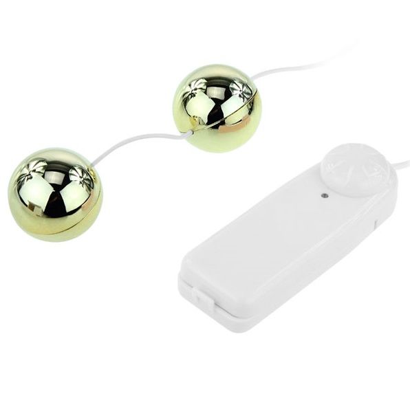 Palline vaginali vibranti Baile Golden con telecomando a filo