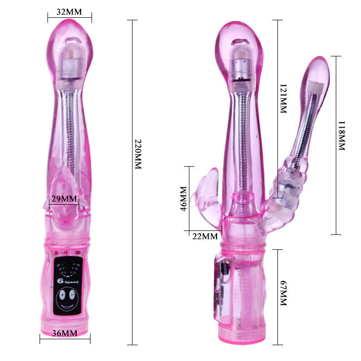Baile — Vibrateur flexible avec stimulateur anal