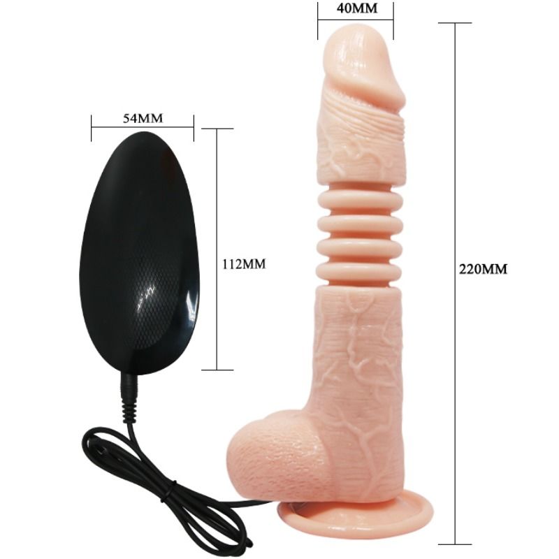 Baile Thunder Up, Vibrator mit Rotation, Stoßfunktion und Saugfuß