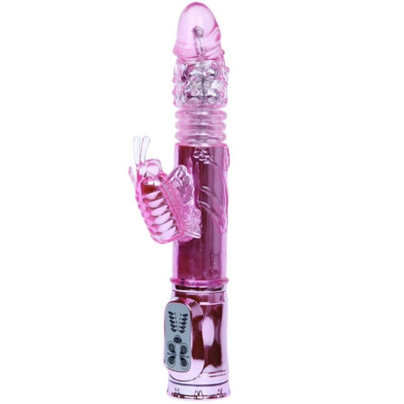 Baile — Vibrateur rechargeable avec stimulateur de papillon rotation et throbbing