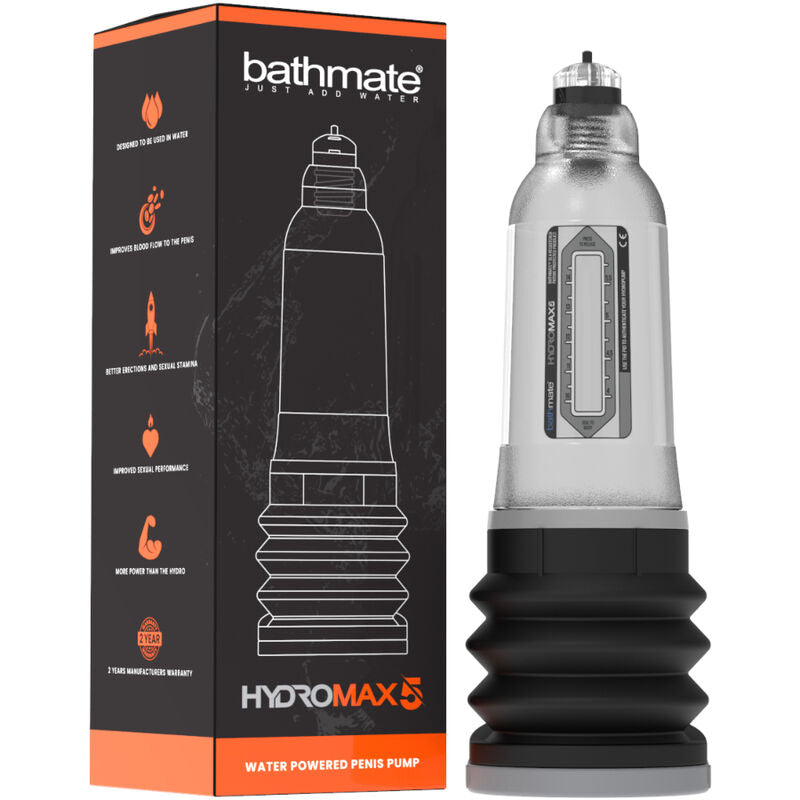 Pompa per pene idraulica Bathmate Hydromax 5, trasparente