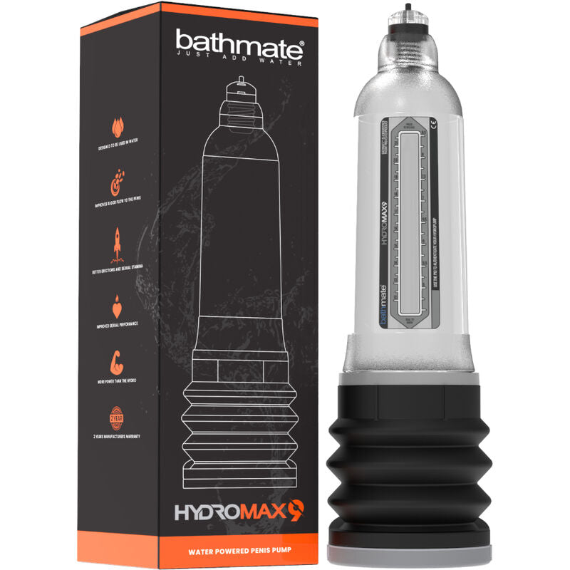 Pompa per pene idraulica Bathmate Hydromax 9, trasparente