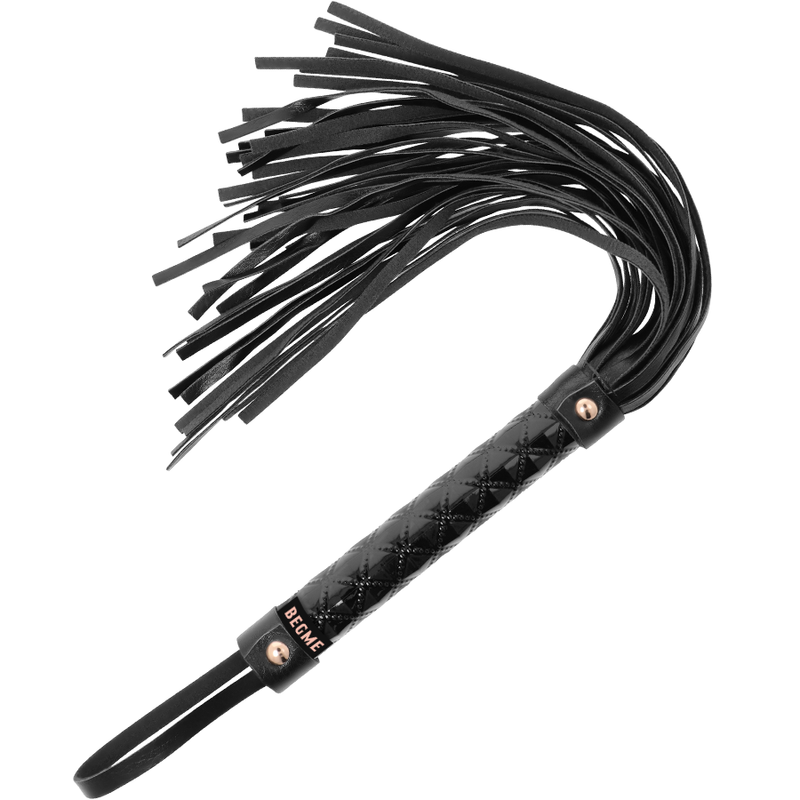 BeGme Fetish Games, flogger edición negra de material vegano