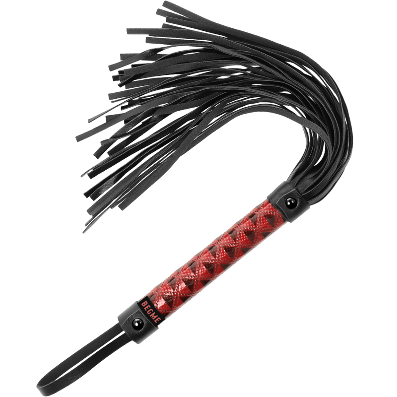 Begme Fetish Games — Flogger en cuir végan édition rouge