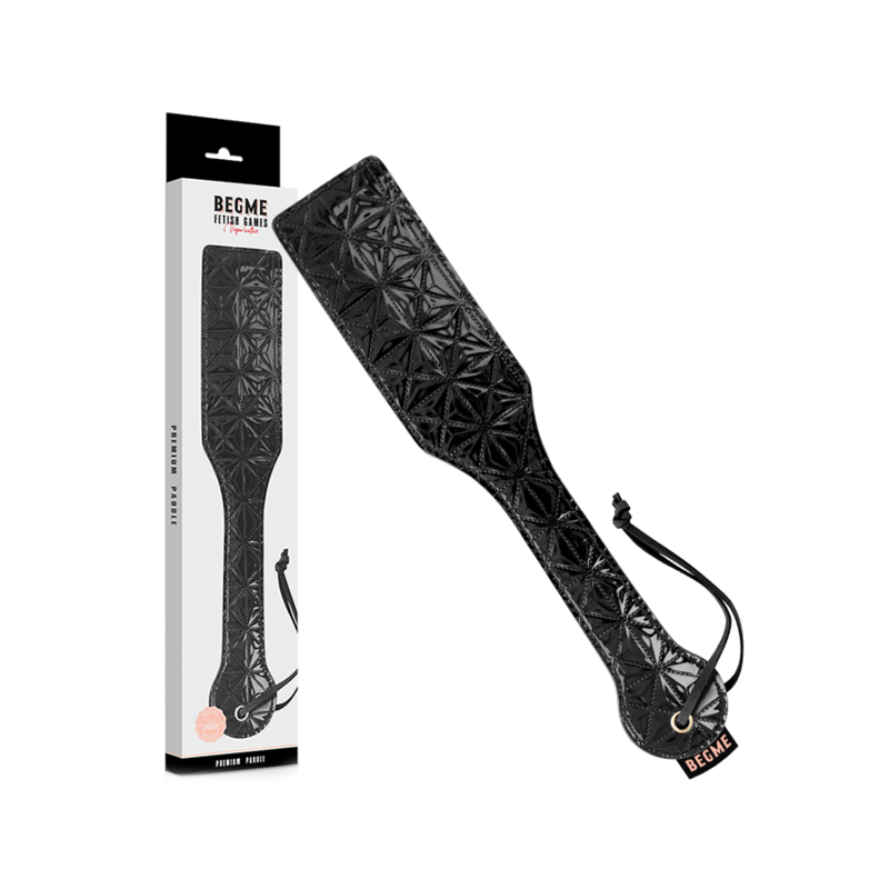 Begme Fetish Games — Paddle en cuir végétalien édition noire