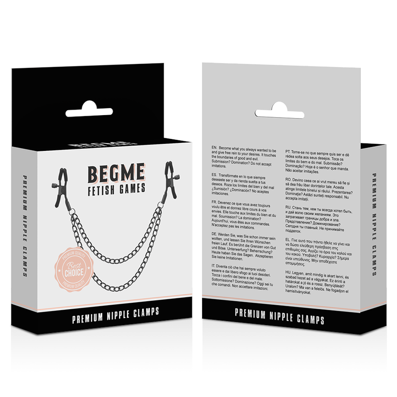 BeGme Red Edition, pinzas para pezones con cadena