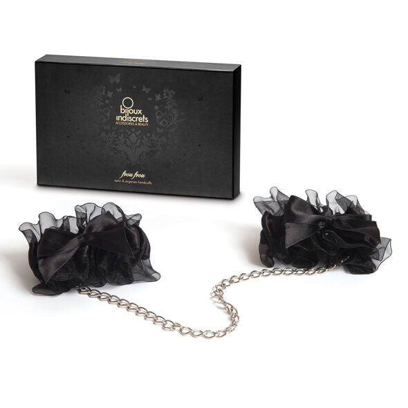 Bijoux Indiscrets Frou Frou – Manette con balze in organza nero