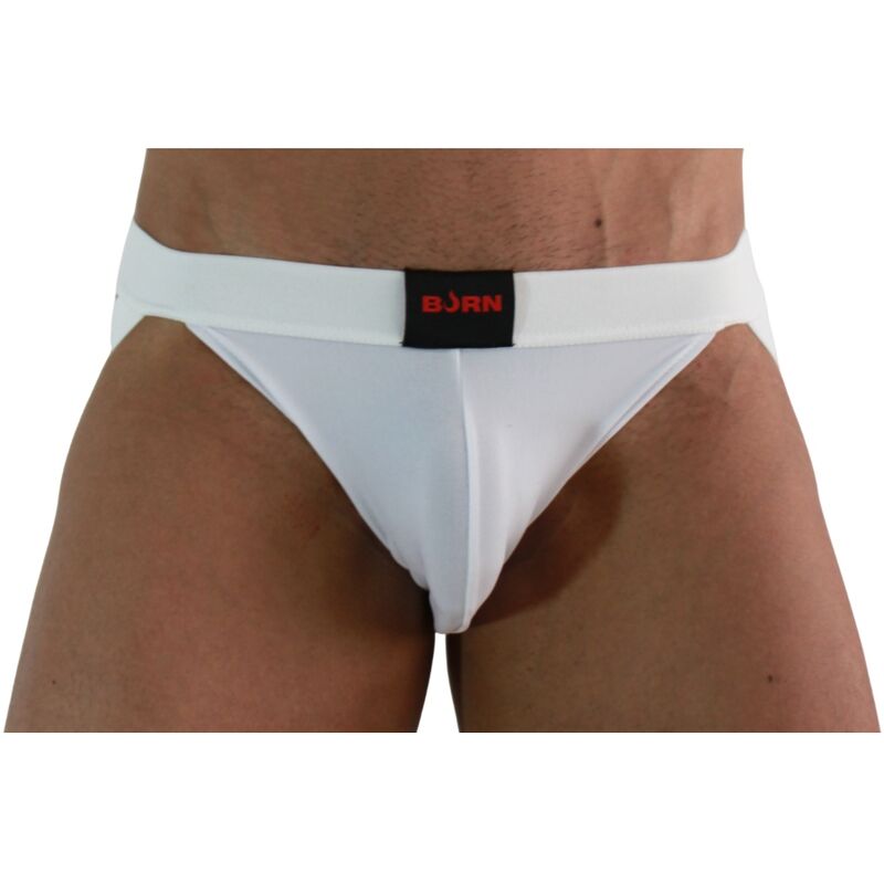 BURN 007 – Weißer Jockstrap aus dehnbarem Stoff