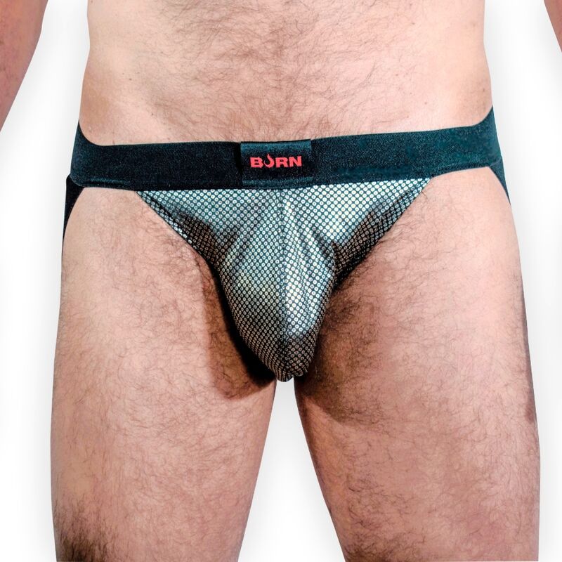 BURN 023 Studio 54 – Jockstrap con reflejos plateados