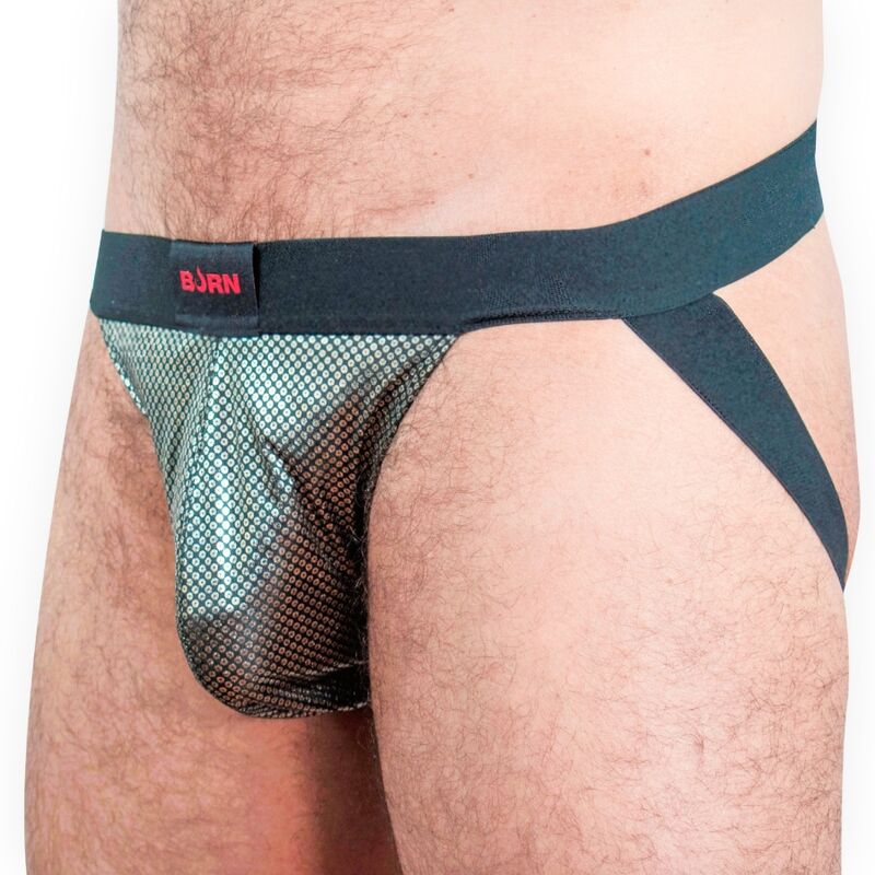 BURN 023 Studio 54 – Jockstrap con reflejos plateados