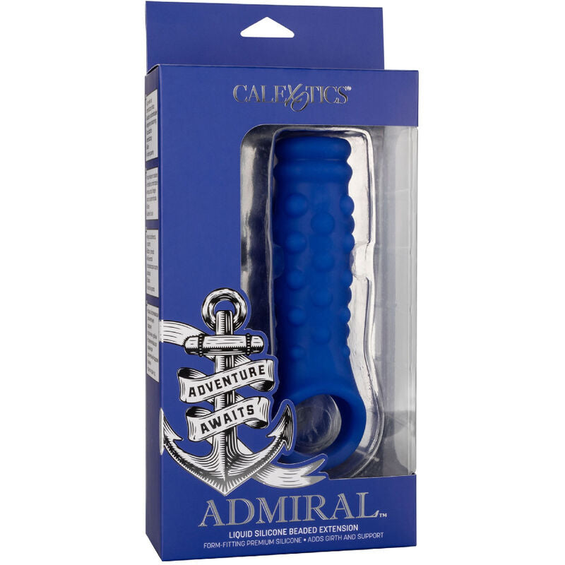 CalExotics Admiral – Guaina fallica aperta con perle, in silicone