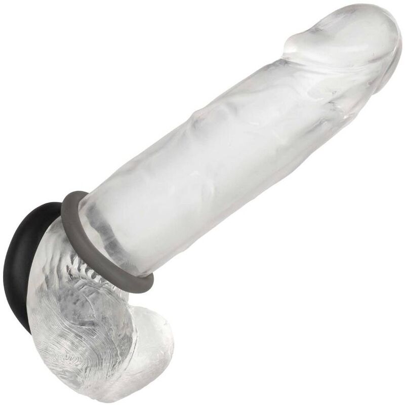 CalExotics Alpha Prolong – 2 graue Penisringe aus Silikon
