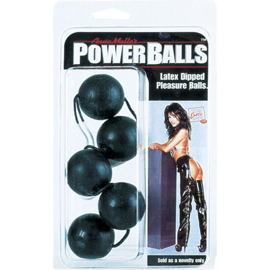 CalExotics Power Balls – Analkette mit fünf Kugeln, Schwarz