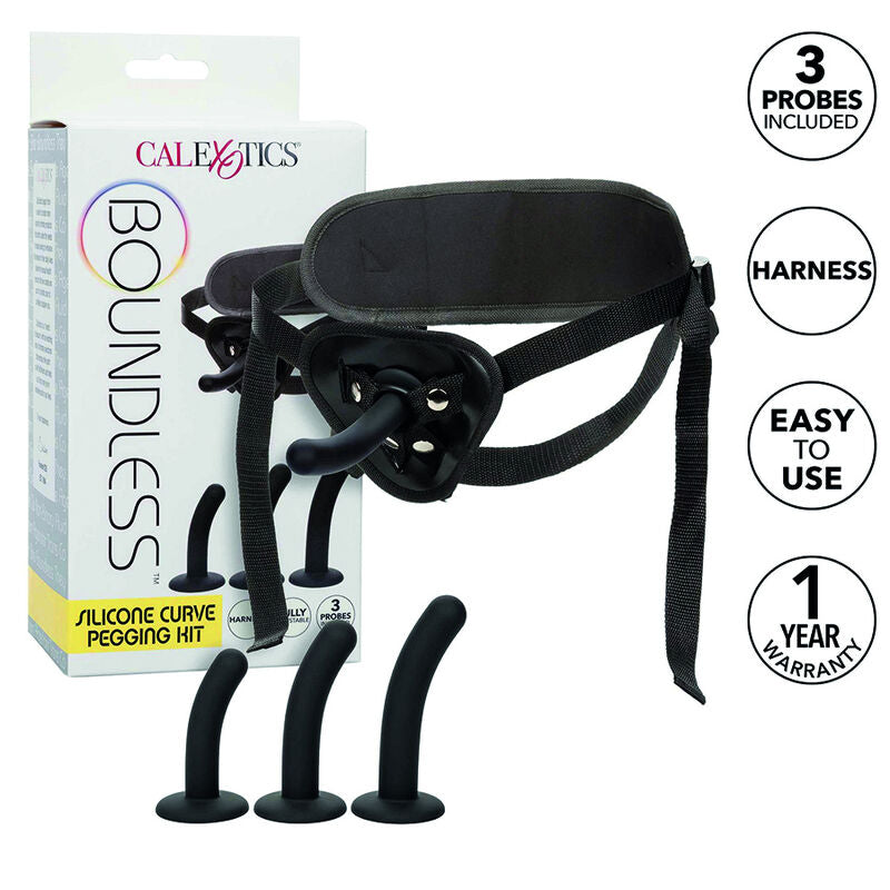 CalExotics Boundless — Harnais avec 3 godes courbés
