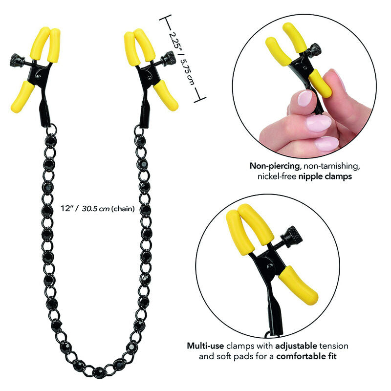 CalExotics Boundless – Nippelklemmen mit Kristallkette