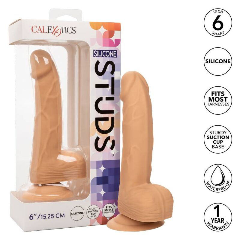 CalExotics Silicone Studs — Gode réaliste 6 pouces