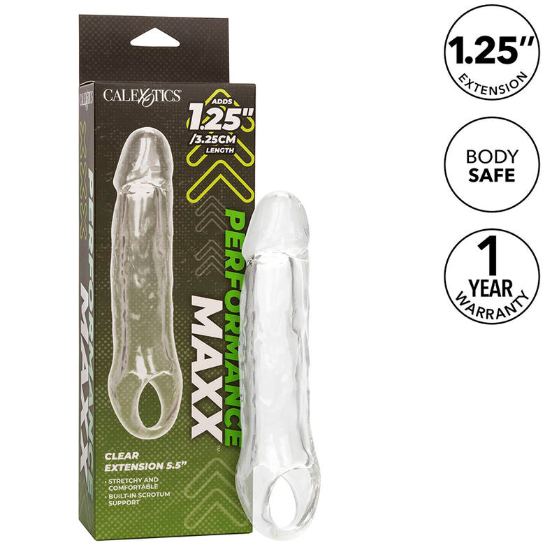 CalExotics – Performance Maxx Clear, transparente Penishülle, 5,5 Zoll