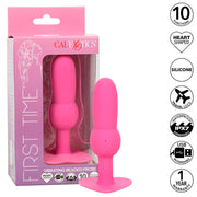 CalExotics First Time – Vibrierender Perlen-Analplug mit 10 Funktionen, Rosa