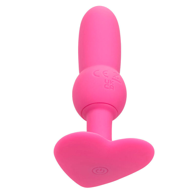 CalExotics First Time – Vibrierender Perlen-Analplug mit 10 Funktionen, Rosa