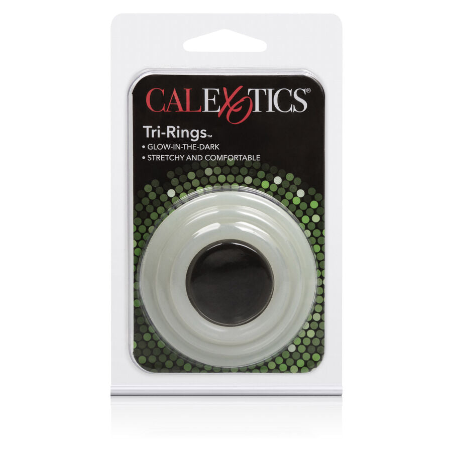 CalExotics Tri-Rings — Lot de 3 anneaux péniens — Phosphorescent