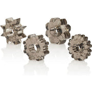 CalExotics Basic Essentials – Kit de cuatro anillos con relieve