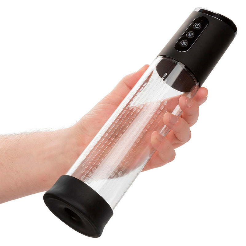 CalExotics Peak – automatische Penispumpe mit 4 Geschwindigkeiten, Schwarz
