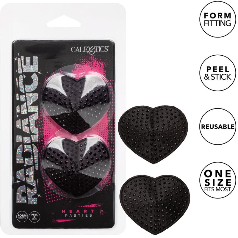 CalExotics Radiance – Nippel-Pasties in Herzform mit Glitzerdetails