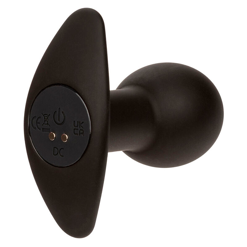 CalExotics Rock Bottom – vibrierender Analplug aus Silikon mit 10 Vibrationsfunktionen, Schwarz