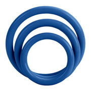 CalExotics Tri-Rings — Lot de 3 anneaux péniens — Bleu