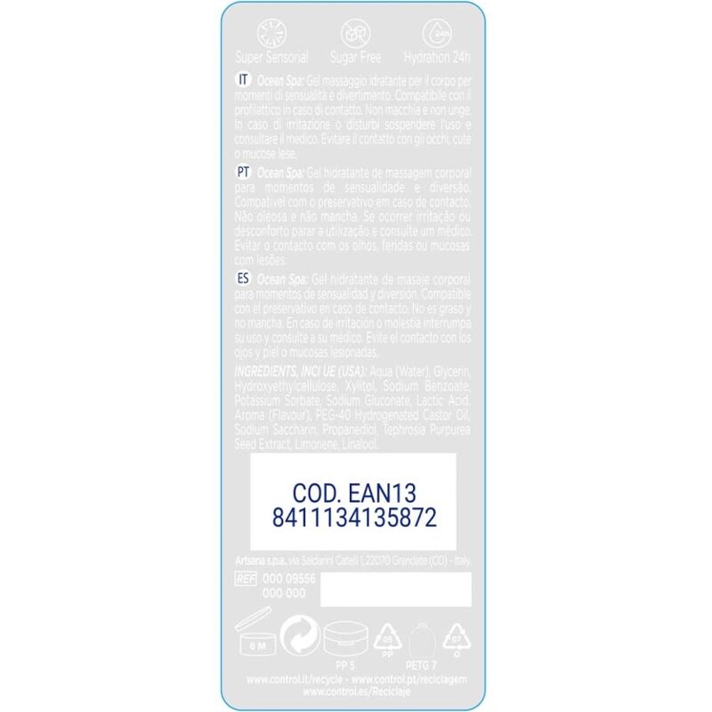 Control — 2 en 1 massage & plaisir mer méditerranée 200 ml