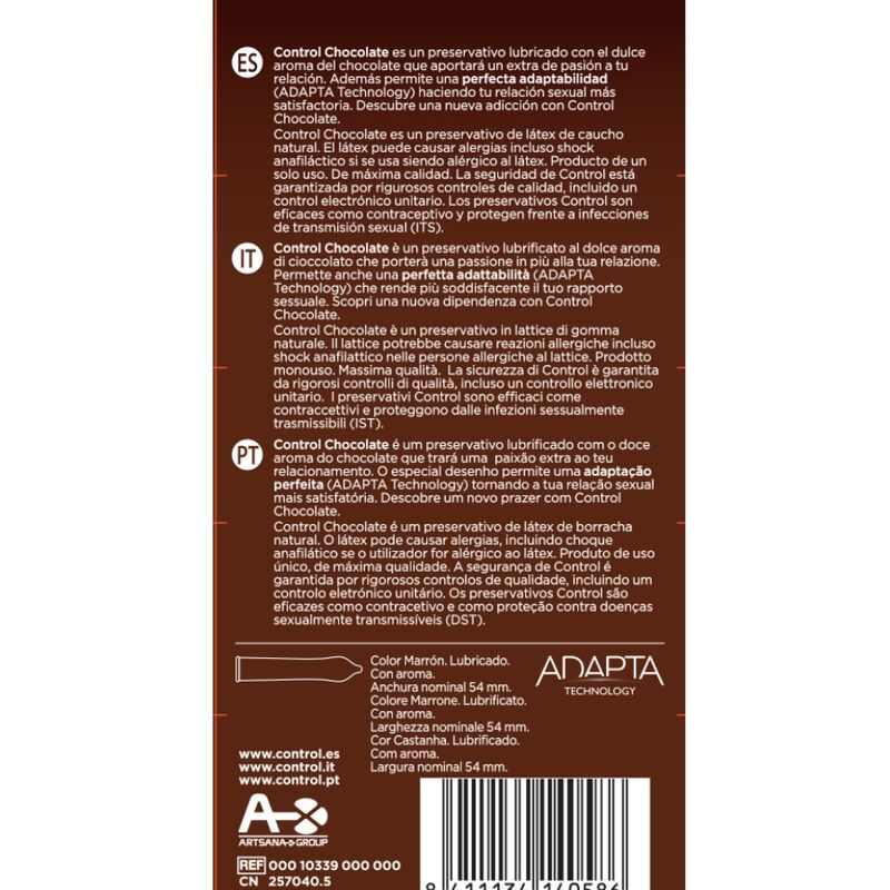 Control Chocolate — Préservatifs, 12 unités