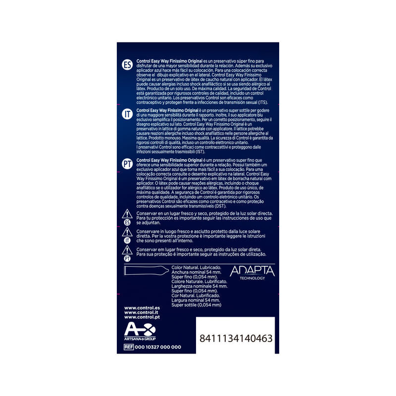 Control Easy Way Finissimo Original – Preservativi sottili, 10 pezzi