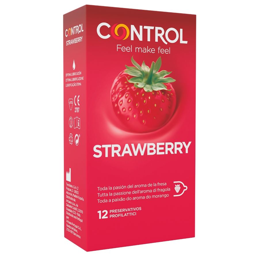 Control Strawberry — Préservatifs, 12 unités