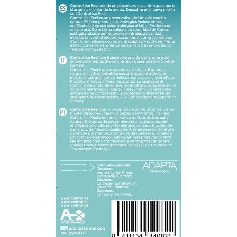 Control Ice Feel – Preservativos efecto frío, 10 unidades