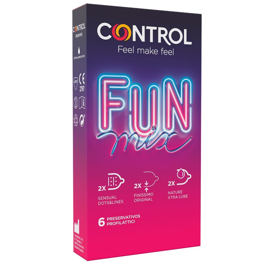 Control Fun Mix – Kondome im Mix aus drei Sorten, 6 Stück