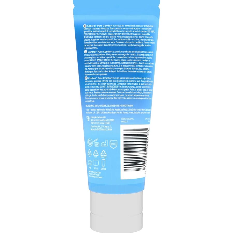 Control Pure Comfort, Gleitgel auf Wasserbasis, 80 ml